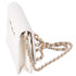 CHANEL Fit For You Wallet On Chain WOC Pearly Caviar Quilted Iridescent White